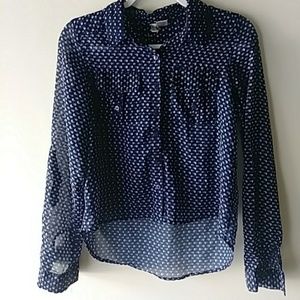 Button down blue blouse